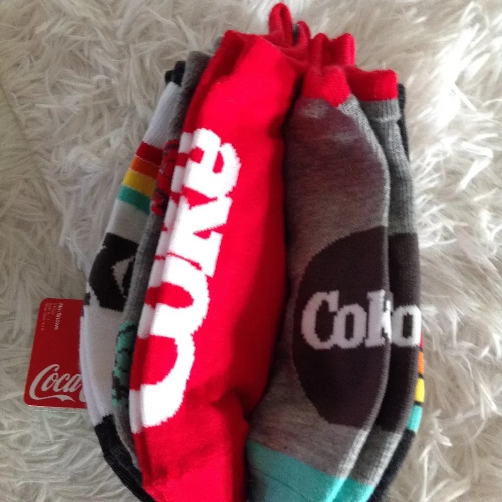 Five Pairs of Assorted Coke Socks
